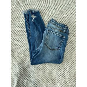 Kancan Freyed hem ankle length skinny jeans